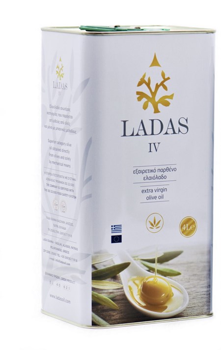 ΜΕΤΑΛΛΙΚΟ ΔΟΧΕΙΟ 4lt Εξαιρετικό παρθένο ελαιόλαδο